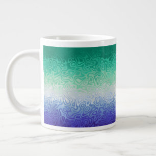 Trippy Ripply Funky Boho MLM Men Loving Men Pride Large Coffee Mug