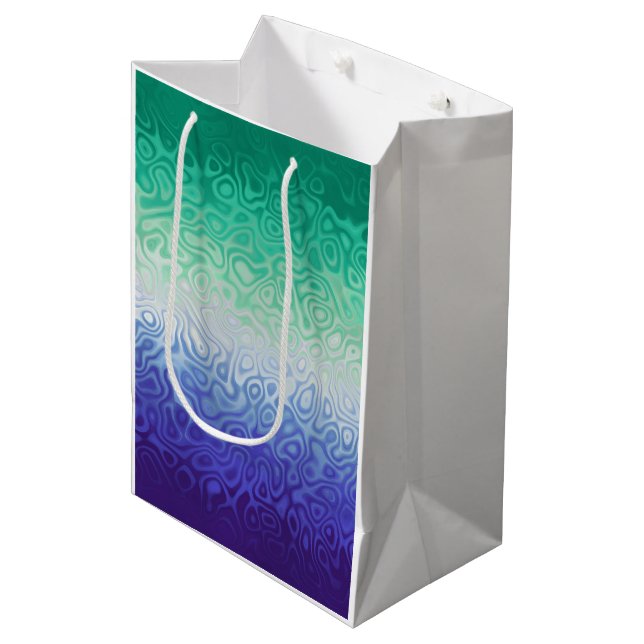 Trippy Ripply Funky Boho MLM Men Loving Men Pride Medium Gift Bag (Front Angled)