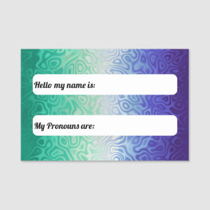 Trippy Ripply Funky Boho MLM Men Loving Men Pride Name Tag