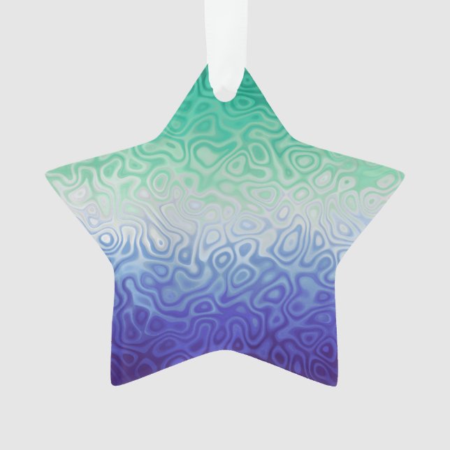 Trippy Ripply Funky Boho MLM Men Loving Men Pride Ornament (Front)