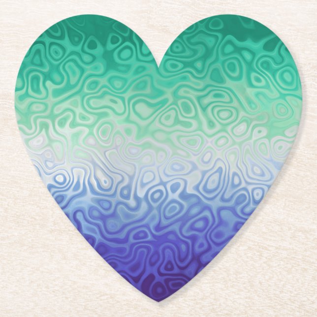 Trippy Ripply Funky Boho MLM Men Loving Men Pride Paper Coaster (Front)