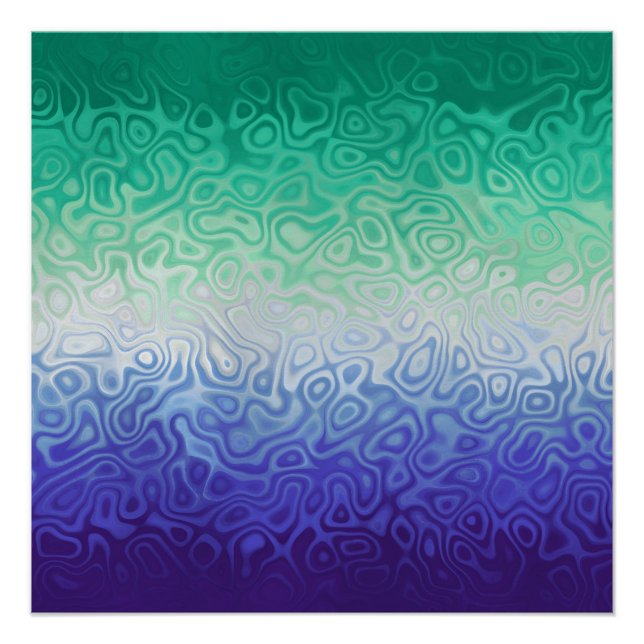 Trippy Ripply Funky Boho MLM Men Loving Men Pride Poster (Front)
