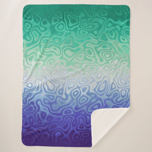 Trippy Ripply Funky Boho MLM Men Loving Men Pride Sherpa Blanket (Front)