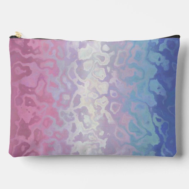 Trippy Ripply Groovy Eccentric Bigender Pride Flag Accessory Pouch (Front)