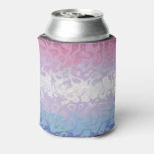 Trippy Ripply Groovy Eccentric Bigender Pride Flag Can Cooler