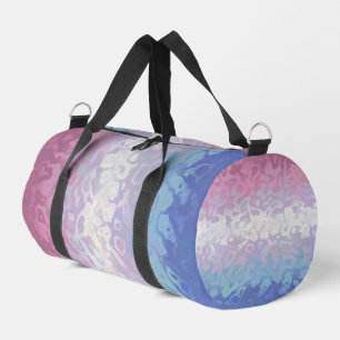 Trippy Ripply Groovy Eccentric Bigender Pride Flag Duffle Bag