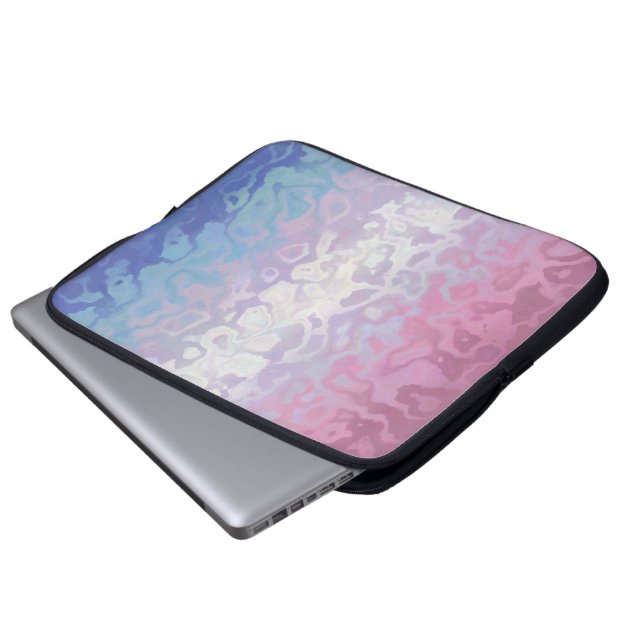 Trippy Ripply Groovy Eccentric Bigender Pride Flag Laptop Sleeve (Front Bottom)