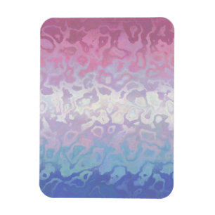 Trippy Ripply Groovy Eccentric Bigender Pride Flag Magnet