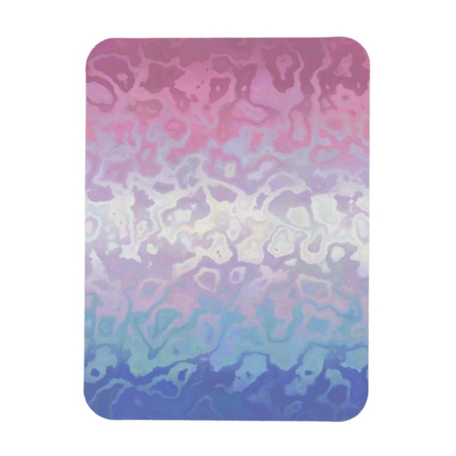 Trippy Ripply Groovy Eccentric Bigender Pride Flag Magnet (Vertical)