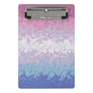 Trippy Ripply Groovy Eccentric Bigender Pride Flag Mini Clipboard
