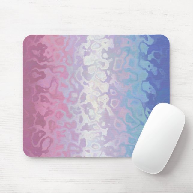 Trippy Ripply Groovy Eccentric Bigender Pride Flag Mouse Mat (With Mouse)