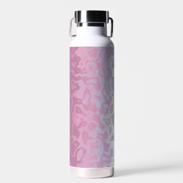 Trippy Ripply Groovy Eccentric Bigender Pride Flag Water Bottle (Front)