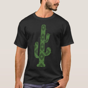 Trippy Saguaro Cactus Southwest Desert Cactus Over T-Shirt
