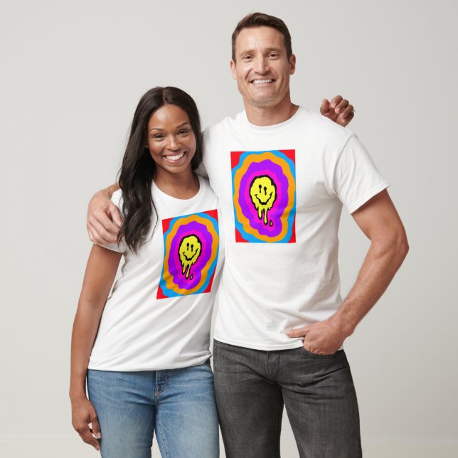 Trippy Smiley Face   T-Shirt (Unisex)