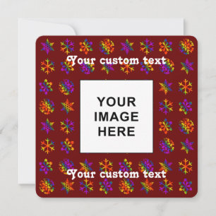Trippy Snowflakes Holiday Card