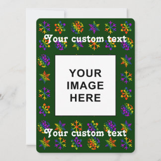 Trippy Snowflakes Holiday Card