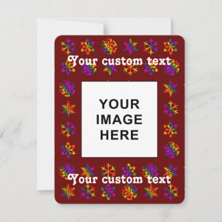 Trippy Snowflakes Holiday Card