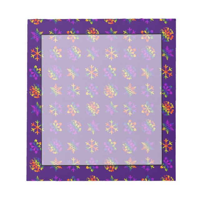 Trippy Snowflakes (SM) Notepad (Front)