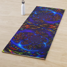 Trippy Spiral Colourful Glow Yoga Mat