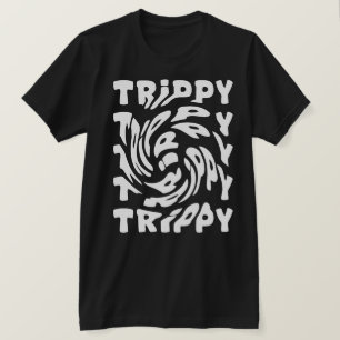 Trippy Spiral Typography Design T-Shirt