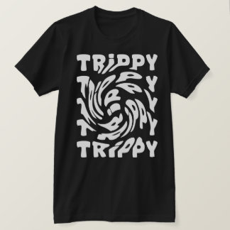 Trippy Spiral Typography Design T-Shirt