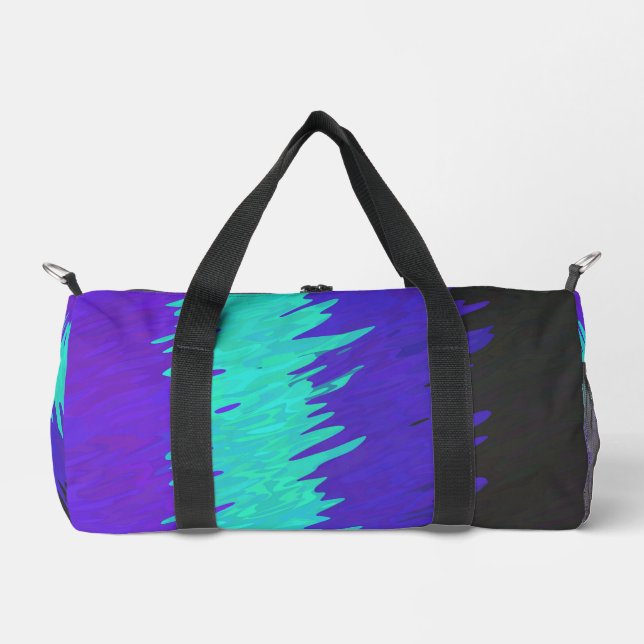 Trippy Squiggly Abstract Alexigender Pride Flag Duffle Bag (Front)