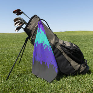 Trippy Squiggly Abstract Alexigender Pride Flag Golf Towel