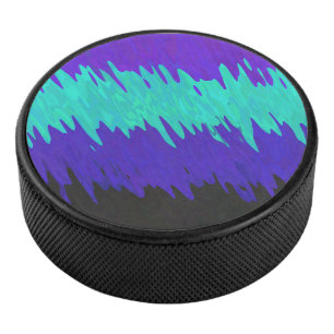 Trippy Squiggly Abstract Alexigender Pride Flag Hockey Puck
