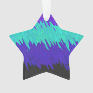 Trippy Squiggly Abstract Alexigender Pride Flag Ornament