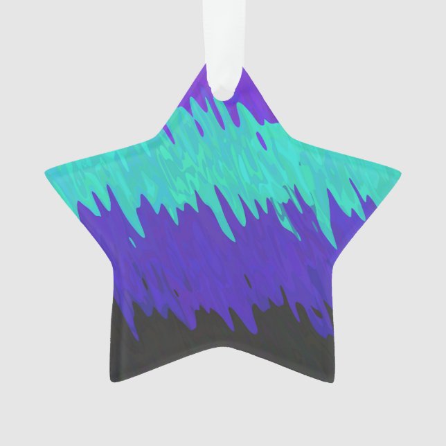 Trippy Squiggly Abstract Alexigender Pride Flag Ornament (Front)