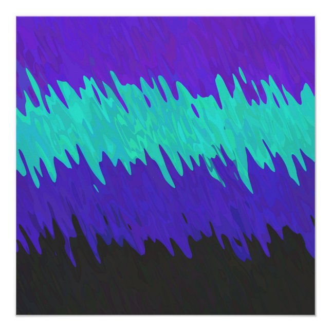 Trippy Squiggly Abstract Alexigender Pride Flag Poster (Front)