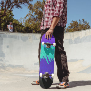 Trippy Squiggly Abstract Alexigender Pride Flag Skateboard