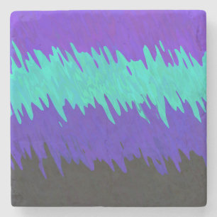Trippy Squiggly Abstract Alexigender Pride Flag Stone Coaster