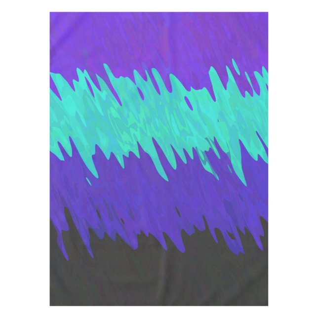 Trippy Squiggly Abstract Alexigender Pride Flag Tablecloth (Front)