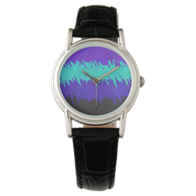 Trippy Squiggly Abstract Alexigender Pride Flag Watch (Front)
