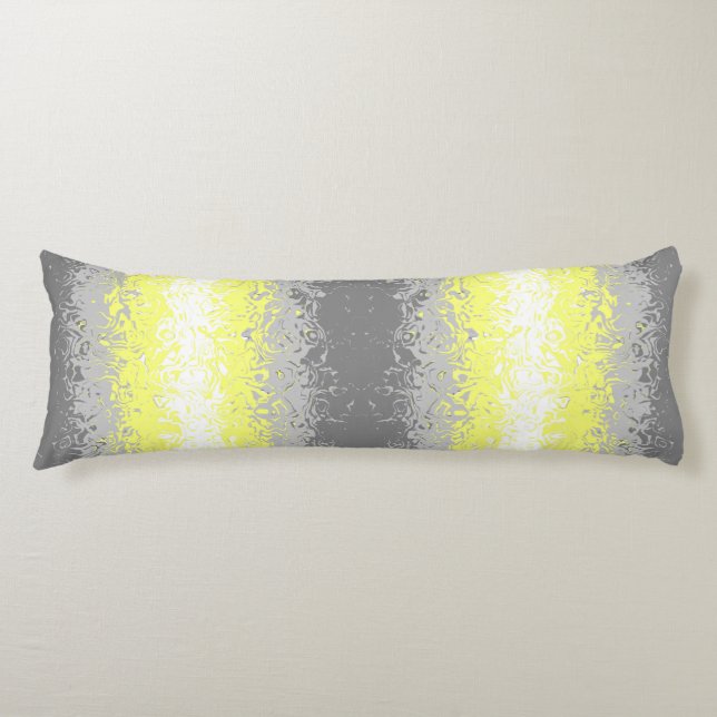 Trippy Squiggly Abstract Demigender Pride Flag Body Cushion (Front)