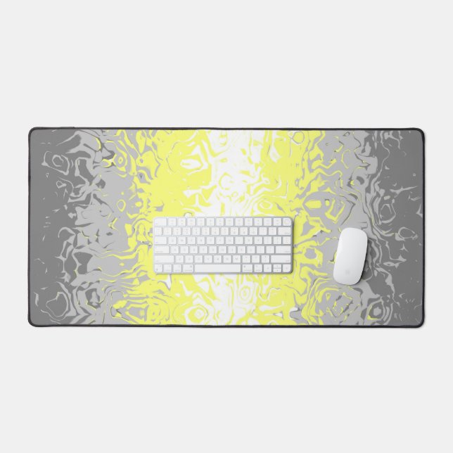 Trippy Squiggly Abstract Demigender Pride Flag Desk Mat (Keyboard & Mouse)