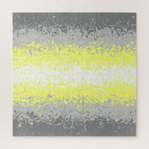 Trippy Squiggly Abstract Demigender Pride Flag Jigsaw Puzzle