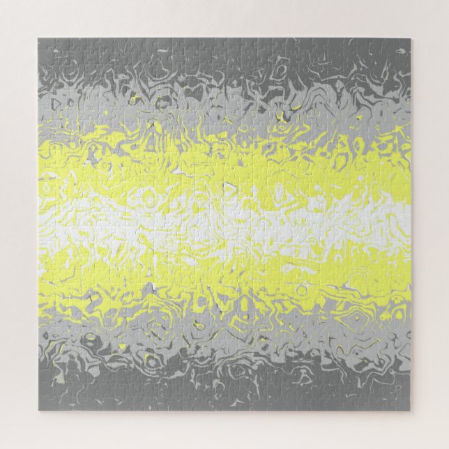 Trippy Squiggly Abstract Demigender Pride Flag Jigsaw Puzzle (Vertical)