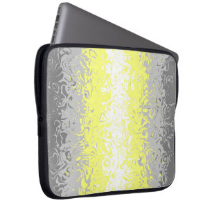 Trippy Squiggly Abstract Demigender Pride Flag Laptop Sleeve