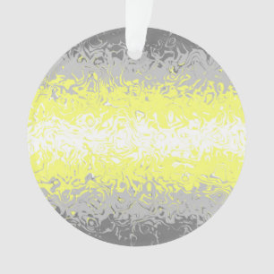 Trippy Squiggly Abstract Demigender Pride Flag Ornament