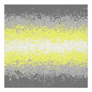 Trippy Squiggly Abstract Demigender Pride Flag Poster