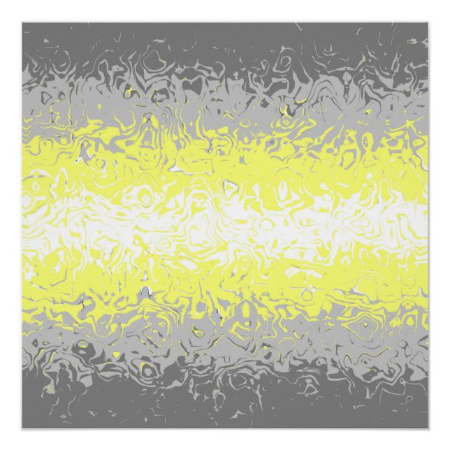 Trippy Squiggly Abstract Demigender Pride Flag Poster (Front)