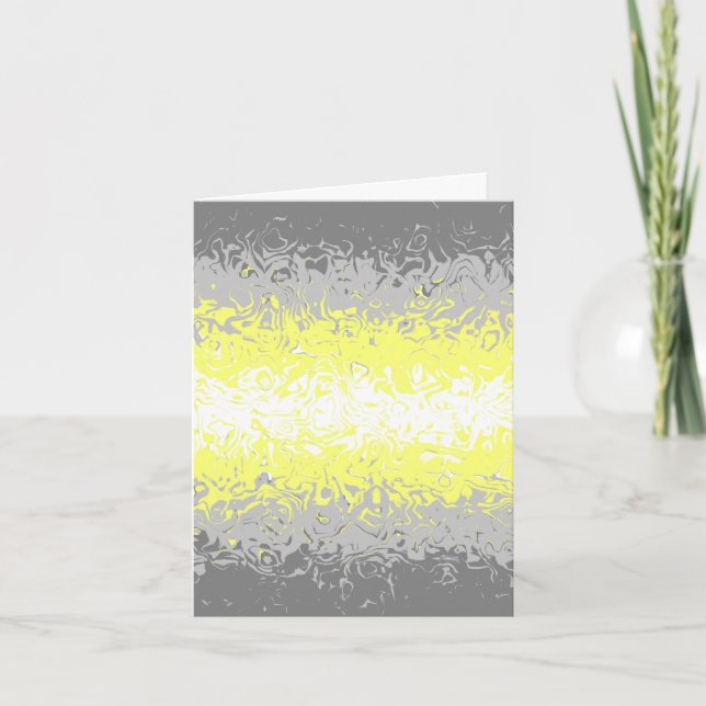 Trippy Squiggly Abstract Demigender Pride Flag Thank You Card (Front)
