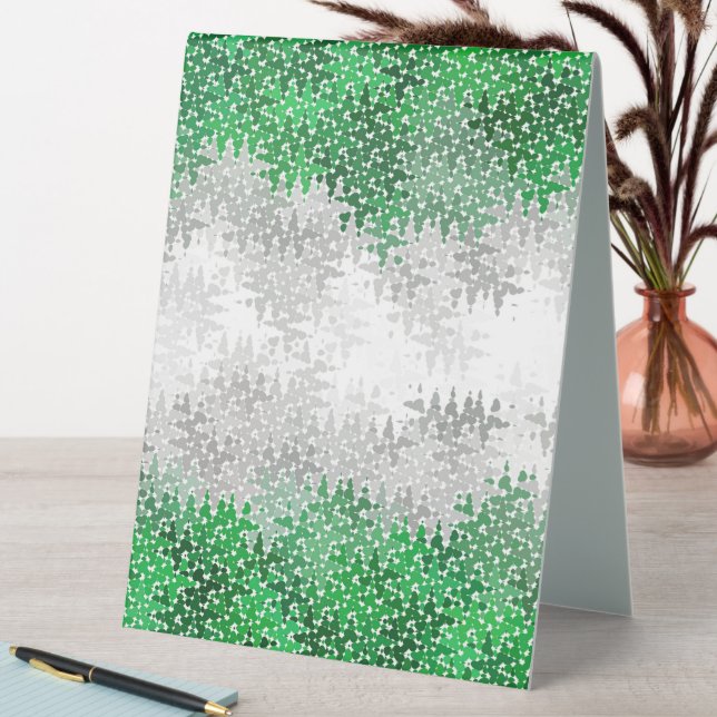 Trippy Squiggly Abstract Grayromantic Pride Flag (In SItu (Table))