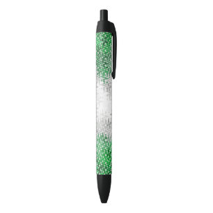 Trippy Squiggly Abstract Grayromantic Pride Flag Black Ink Pen