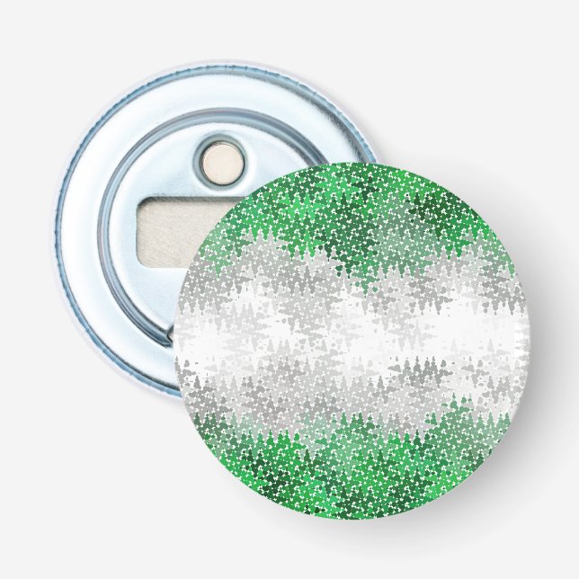 Trippy Squiggly Abstract Grayromantic Pride Flag Bottle Opener (Front)