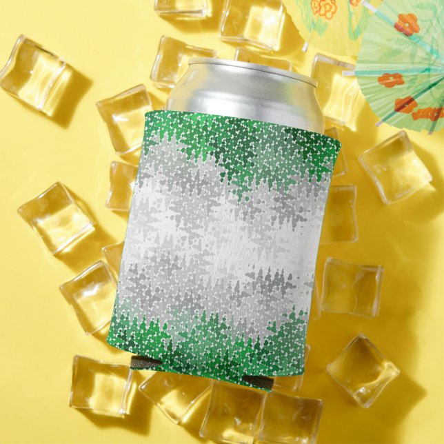 Trippy Squiggly Abstract Grayromantic Pride Flag Can Cooler (In Situ Summer)