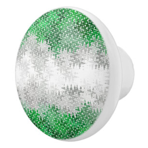 Trippy Squiggly Abstract Grayromantic Pride Flag Ceramic Knob