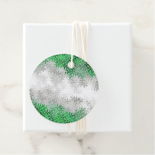 Trippy Squiggly Abstract Grayromantic Pride Flag Favour Tags